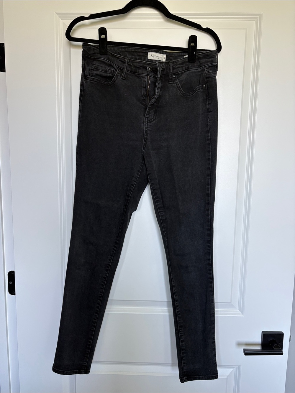 Dark Gray / Black Women's High Rise Skinny Jeans by Jessica Simpson